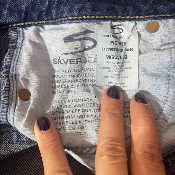 Silver Jeans Denim Pioneer Boot Cut Low Rise Jeans Size 30 - Picture 13 of 13